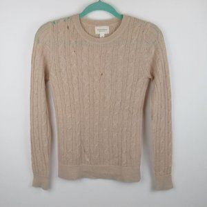 Banana Republic 100% Extra Fine Alpaca Cable Knit Sweater XS Flawed